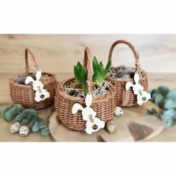 Osteranhänger mit Namen / personalisierte Hasen mit Osterkorb