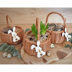 Osteranhänger mit Namen / personalisierte Hasen mit Osterkorb