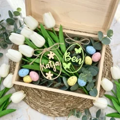 Osteranhänger personalisiert mit Namen – 3D gedruckte Osterdeko für Zweige, Körbchen & Geschenke