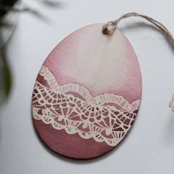 Osteranhänger Set *Crafted 2* aus Holz / Holzeier als Osterdeko, Ostergeschenk oder Geschenkanhänger