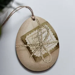 Osteranhänger Set *Crafted 2* aus Holz / Holzeier als Osterdeko, Ostergeschenk oder Geschenkanhänger