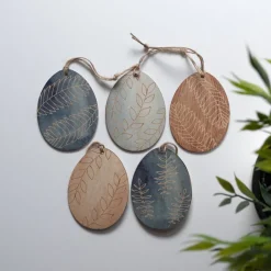 Osteranhänger Set *Floral Blush* aus Holz / Holzeier mit floralen Motiven als Osterdeko oder Geschenkanhänger