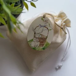 Osteranhänger Set *Happy Easter* aus Holz / Holzeier mit Ostermotiven als Osterdeko, Ostergeschenk oder Geschenkanhänger