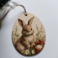 Osteranhänger Set *Vintage* aus Holz / Holzeier als Osterdeko, Ostergeschenk oder Geschenkanhänger