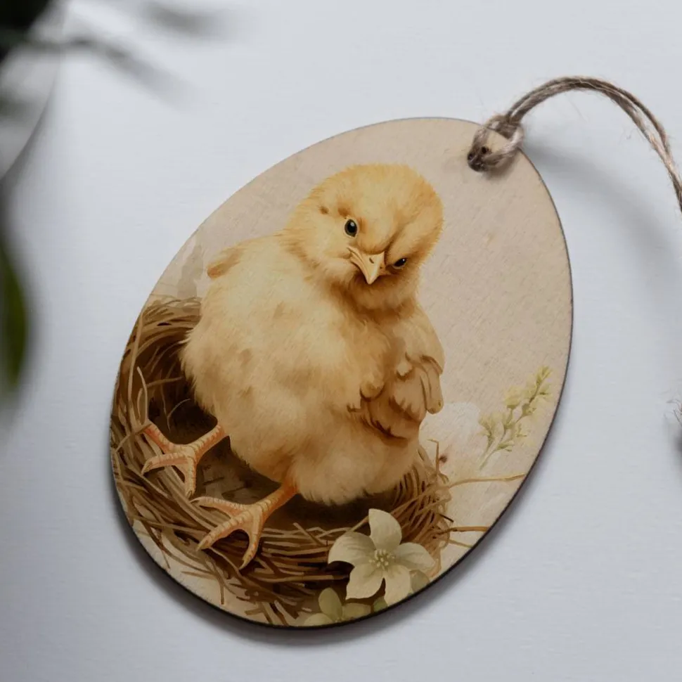 Osteranhänger Set *Vintage* aus Holz / Holzeier als Osterdeko, Ostergeschenk oder Geschenkanhänger