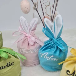 Osterbeutel für Eiersuche, Osternest, personalisiert, Ostergeschenk für Kinder,  zum Befüllen