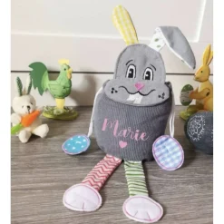 Osterbeutel mit Name Hase Ostertasche personalisiert Geschenk Ostern Junge Mädchen
