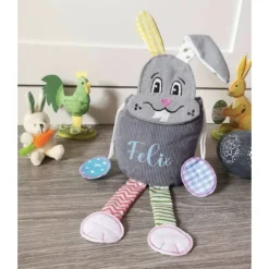 Osterbeutel mit Name Hase Ostertasche personalisiert Geschenk Ostern Junge Mädchen