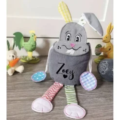 Osterbeutel mit Name Hase Ostertasche personalisiert Geschenk Ostern Junge Mädchen