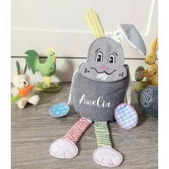 Osterbeutel mit Name Hase Ostertasche personalisiert Geschenk Ostern Junge Mädchen