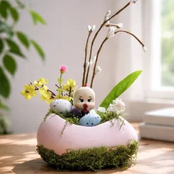 Osterblumenvase - Osterdekoration - Dekoblumen - Osterei