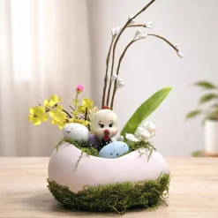 Osterblumenvase - Osterdekoration - Dekoblumen - Osterei