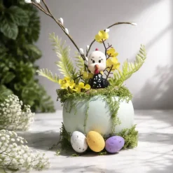 Osterblumenvase - Osterdekoration - Dekoblumen - Osterei
