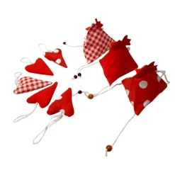 Osterdeko 8 tlg. Set "Verrückte Hühner", Stoffhühner