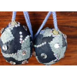 Osterdeko BLING BLING 2er Set Ostereier Ostergeschenk Ei Künstler-Ei Osterei