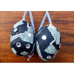 Osterdeko BLING BLING 2er Set Ostereier Ostergeschenk Ei Künstler-Ei Osterei