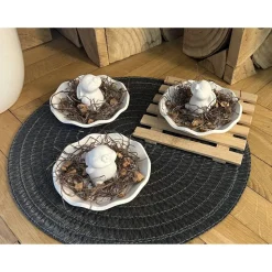 Osterdeko Dekoration Ostern Raysin Figur Hase Häschen Schale Frühling Tischdeko Geschenk Handmade