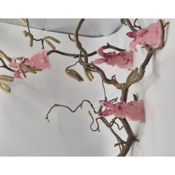 Osterdeko 4er Set kleine Hasen pink