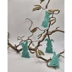 Osterdeko 4er Set kleine Hasen Mint