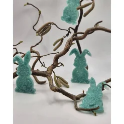 Osterdeko 4er Set kleine Hasen Mint