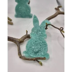 Osterdeko 4er Set kleine Hasen Mint