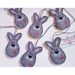 Osterdeko Hase Filz Anhänger gestickt Osterhase Ostern Geschenk Frühlingsdeko Landhausstil