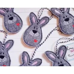 Osterdeko Hase Filz Anhänger gestickt Osterhase Ostern Geschenk Frühlingsdeko Landhausstil