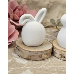 Osterdeko Hasen aus Raysin – Weiß, mit Krone in Gold, Roségold oder Silber, Geschenkidee