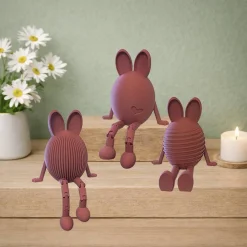Osterdeko Hasen-Kantenhocker mit baumelnden Beinen aus dem 3D-Druck - Eine kleine Oster- und Frühlingsdeko zum sitzen
