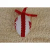 Osterdeko, Kreuzstich Osterei,  Oster Motiv  Handgestickt, rot-weiß 6cm