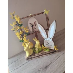 Osterdeko Osterfenster Hasen Fenster Dekoration 20x25cm