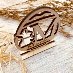 Osterdeko personalisiert aus Holz | Tischdekoration mit graviertem Namen | individuelles Osterei | Osterei für den Tisch