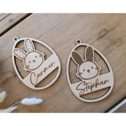 Osterdeko personalisiert aus Holz mit gravour | Ostergeschenk | Anhänger Ostern mit Name | Ostern | Osteranhänger