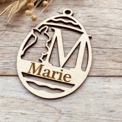 Osterdeko personalisiert aus Holz | Holzanhänger zu Ostern | Anhänger mit Namen | individuelles Osterei | Osteranhänger