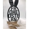Osterdekoration - Edler "Frohe Ostern" Schriftzug aus Acryl & Holzklötzchen - Festliche Deko für Ihr Zuhause
