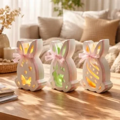 Osterdekoration - 3-er Set - Ostereier Hasen