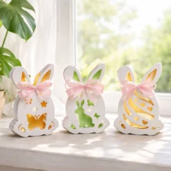 Osterdekoration - 3-er Set - Ostereier Hasen