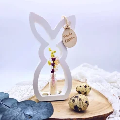 Osterdekoration | Osterhase Dekofigur | Frühlingsdeko | Trockenblumen | Osterdeko minimalistisch | Tischdeko Ostern