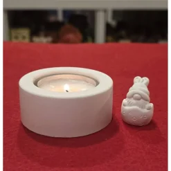 Osterdekoration - Teelichthalter mit kleinen Figürchen - 2-er Set