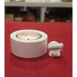 Osterdekoration - Teelichthalter mit kleinen Figürchen - 2-er Set