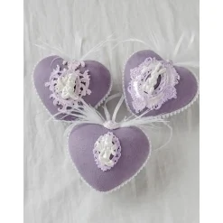 Osterdekoration Frühlingsdeko Herz personalisiert Ostergeschenk Weltfrauentagsgeschenk Osterhasen Ostereier hellila flie