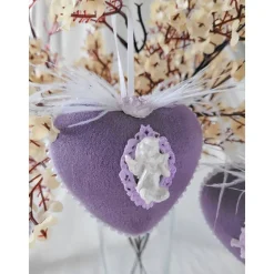 Osterdekoration Frühlingsdeko Herz personalisiert Ostergeschenk Weltfrauentagsgeschenk Osterhasen Ostereier hellila flie