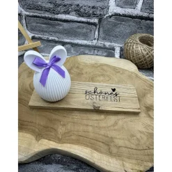 Osterdekoration I Handgemacht I Hase I Klötzchen I Rub-On I Handmade