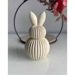 Osterdekoration Kugeln mit Hasenohren und Rillen / Ostern / Dekoration / Osterhase / Moderne Osterdeko / Streifen