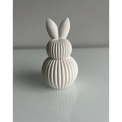 Osterdekoration Kugeln mit Hasenohren und Rillen / Ostern / Dekoration / Osterhase / Moderne Osterdeko / Streifen