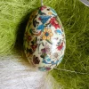 Osterei aus Gänseei in Decoupage-Technik mit italienischem Florentiner Papier, 9-10 cm