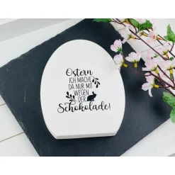 Osterei aus Keraflott – Beplottet mit Hasen oder Spruch für deine Osterdeko