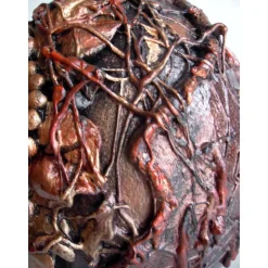 Osterei COCOONED Osterdeko  Keramikei dekoriert mit Modeliermasse im Steampunk-Stil Viktorianisch Deko-Ei Mystisches Ei