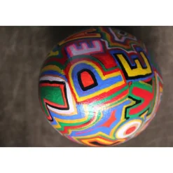 Osterei Dekoei LOVE & PEACE Acrylmalerei auf einem Keramikei Ostergeschenk Künstler-Ei Sammlerstück Unikat handbemaltes