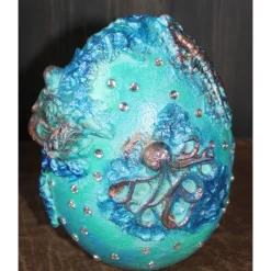 Osterei Dekoei MEERESRAUSCHEN Acrylmalerei auf einem Keramikei Ostergeschenk Künstler-Ei Sammlerstück signiertes Unikat